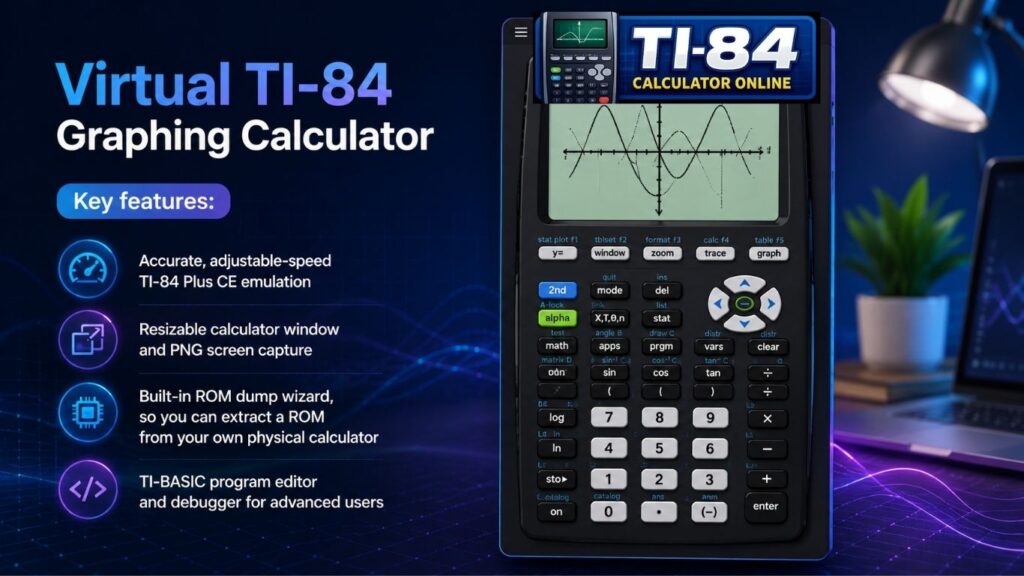 Virtual TI-84 Graphing Calculator: Free Online Tools, Apps & Downloads (2026 Guide) virtual-ti-84-graphing-calculator