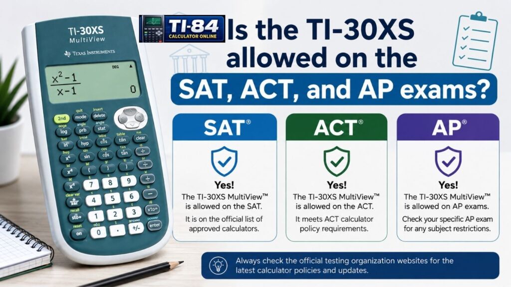How to Use a TI-30XS Calculator for Algebra: A Simple Step-by-Step Guide TI-30XS calculator and SAT, ACT, and AP exam calculator policy information