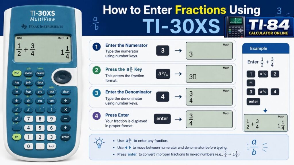 How to Use TI-30XS for Fractions and Decimals: A Complete Step-by-Step Guide How to Enter Fractions Using TI-30XS for Fractions and Decimals
