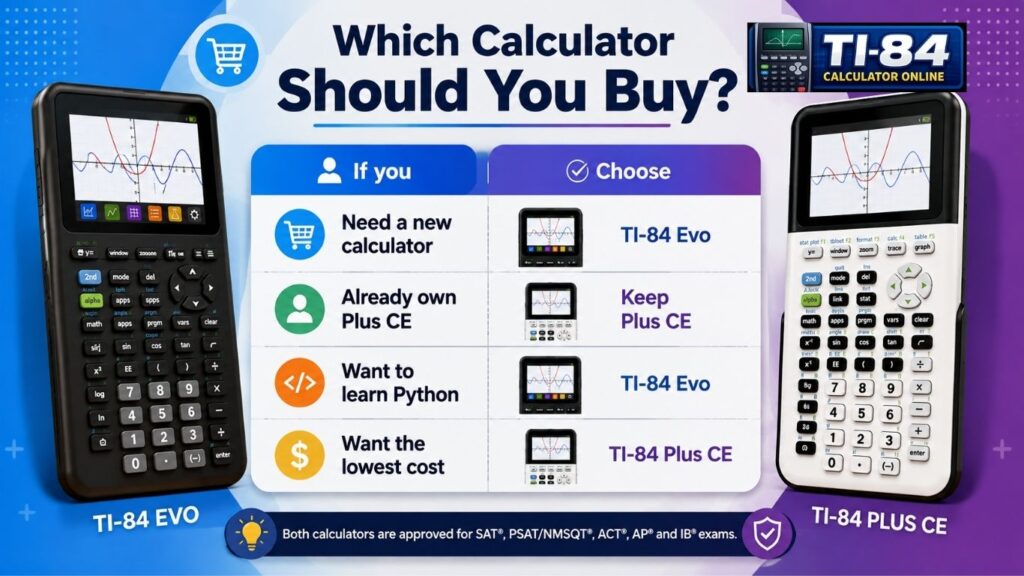 TI-84 Evo vs TI-84 Plus CE: Which Graphing Calculator Is Better in 2026? TI-84 Evo vs TI-84 Plus CE: What's the Difference?